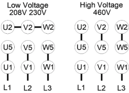 Vacuum pump wiring voltage specifications