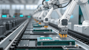 Electronics manufacturing assembly line