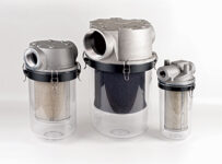 Becker in-line vacuum pump filters with clear housings