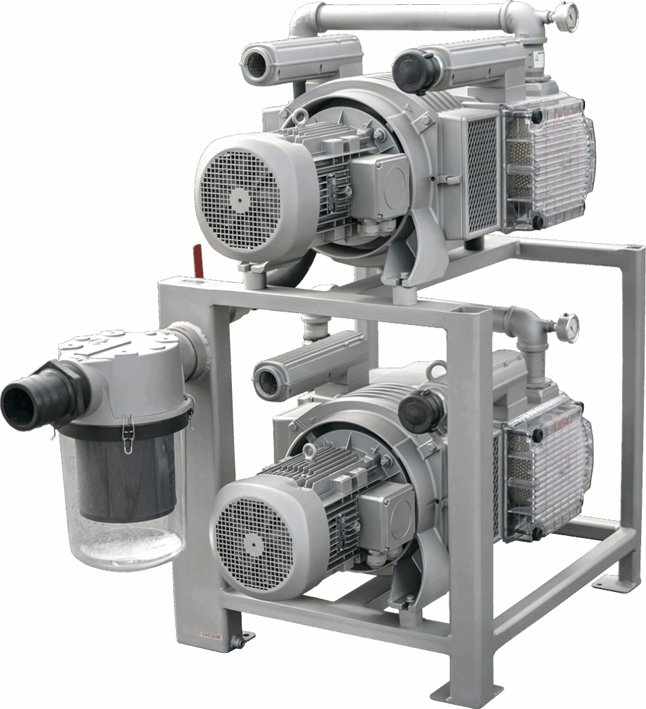 Dual industrial vacuum systems